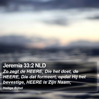 Jeremia 33:2 NLD Bible Verse Image