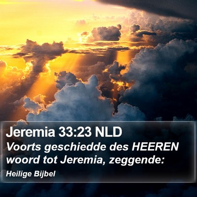 Jeremia 33:23 NLD Bible Verse Image