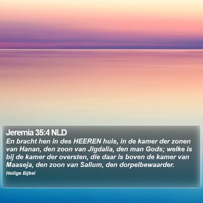Jeremia 35:4 NLD Bible Verse Image