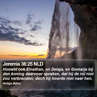 Jeremia 36:25 NLD Bible Verse Image