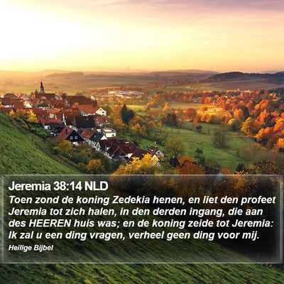 Jeremia 38:14 NLD Bible Verse Image
