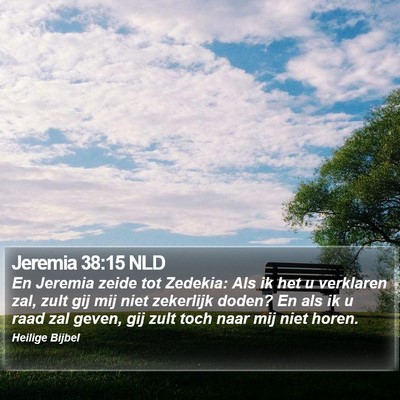 Jeremia 38:15 NLD Bible Verse Image