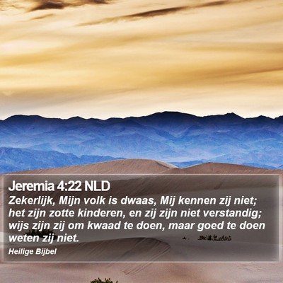 Jeremia 4:22 NLD Bible Verse Image