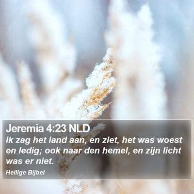 Jeremia 4:23 NLD Bible Verse Image