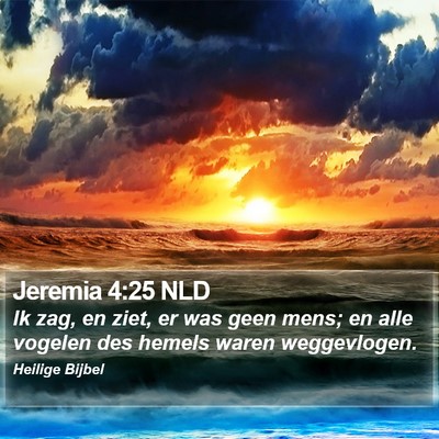 Jeremia 4:25 NLD Bible Verse Image
