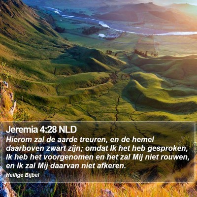 Jeremia 4:28 NLD Bible Verse Image