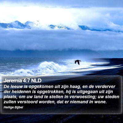 Jeremia 4:7 NLD Bible Verse Image