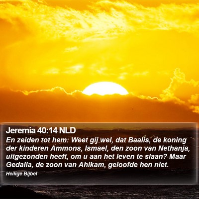 Jeremia 40:14 NLD Bible Verse Image