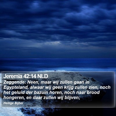 Jeremia 42:14 NLD Bible Verse Image
