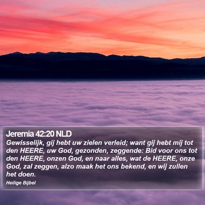 Jeremia 42:20 NLD Bible Verse Image
