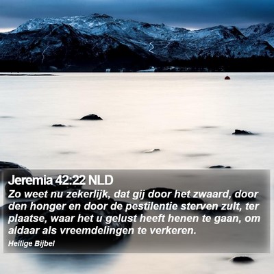 Jeremia 42:22 NLD Bible Verse Image