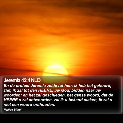 Jeremia 42:4 NLD Bible Verse Image