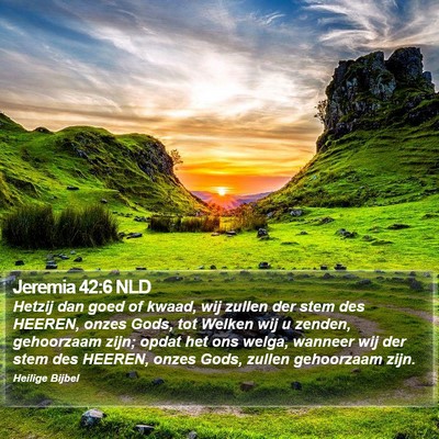 Jeremia 42:6 NLD Bible Verse Image