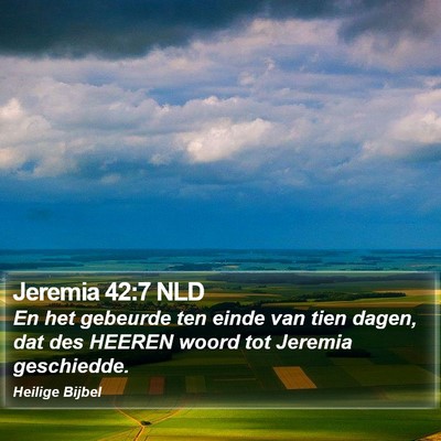 Jeremia 42:7 NLD Bible Verse Image