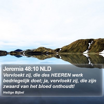 Jeremia 48:10 NLD Bible Verse Image