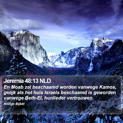 Jeremia 48:13 NLD Bible Verse Image