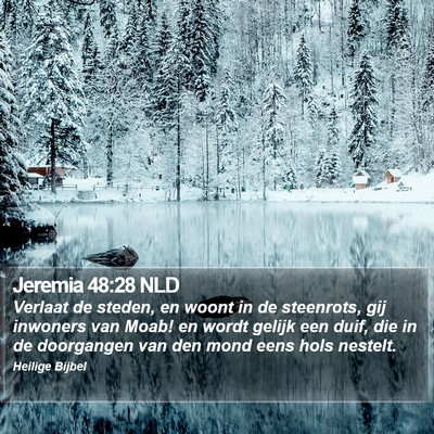 Jeremia 48:28 NLD Bible Verse Image