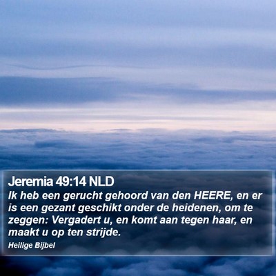 Jeremia 49:14 NLD Bible Verse Image