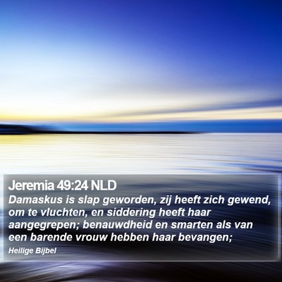 Jeremia 49:24 NLD Bible Verse Image