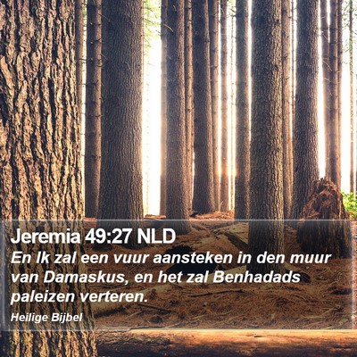 Jeremia 49:27 NLD Bible Verse Image
