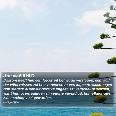 Jeremia 5:6 NLD Bible Verse Image