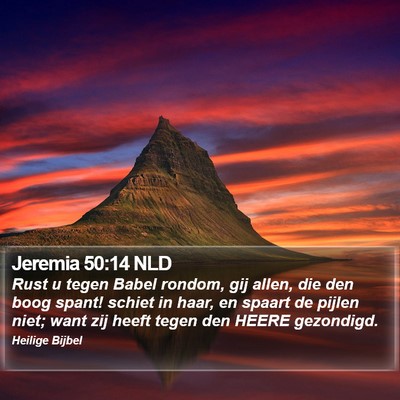 Jeremia 50:14 NLD Bible Verse Image