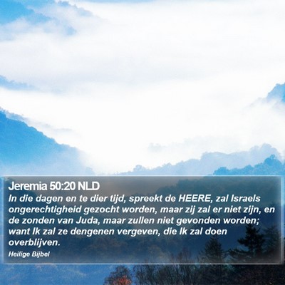 Jeremia 50:20 NLD Bible Verse Image