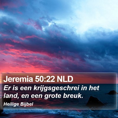 Jeremia 50:22 NLD Bible Verse Image