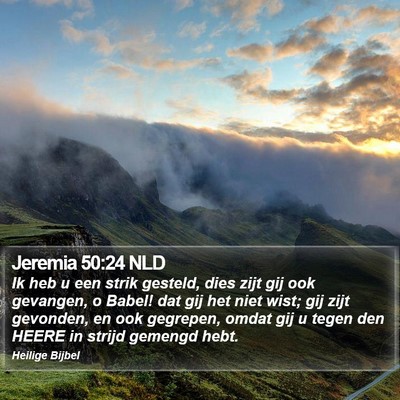 Jeremia 50:24 NLD Bible Verse Image