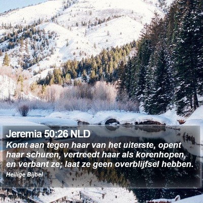 Jeremia 50:26 NLD Bible Verse Image