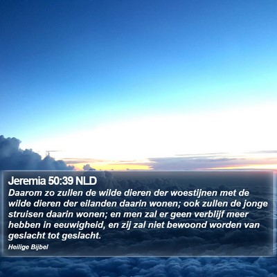 Jeremia 50:39 NLD Bible Verse Image