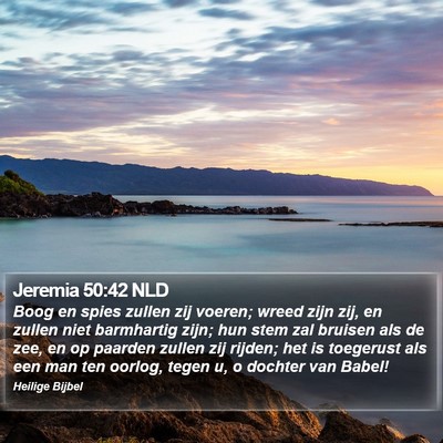 Jeremia 50:42 NLD Bible Verse Image