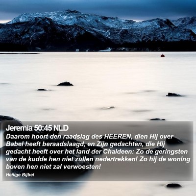 Jeremia 50:45 NLD Bible Verse Image