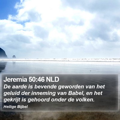Jeremia 50:46 NLD Bible Verse Image