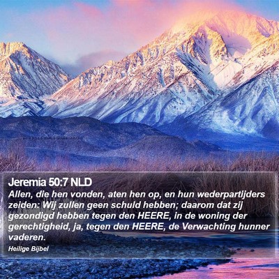 Jeremia 50:7 NLD Bible Verse Image
