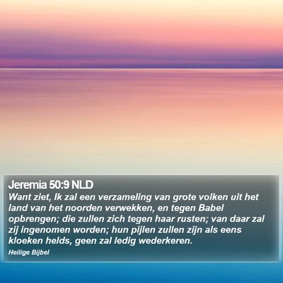 Jeremia 50:9 NLD Bible Verse Image