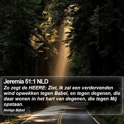 Jeremia 51:1 NLD Bible Verse Image