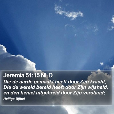 Jeremia 51:15 NLD Bible Verse Image