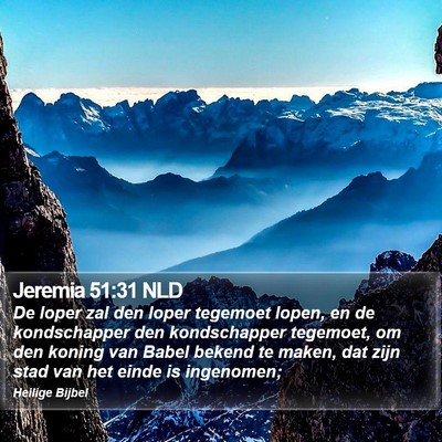Jeremia 51:31 NLD Bible Verse Image