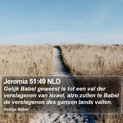 Jeremia 51:49 NLD Bible Verse Image