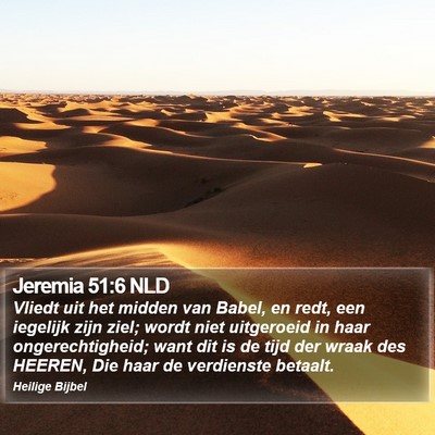 Jeremia 51:6 NLD Bible Verse Image