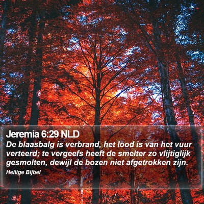 Jeremia 6:29 NLD Bible Verse Image