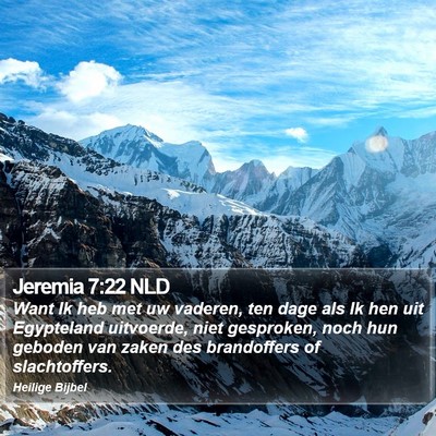 Jeremia 7:22 NLD Bible Verse Image