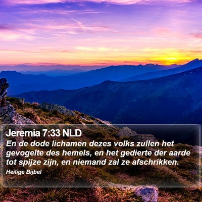 Jeremia 7:33 NLD Bible Verse Image