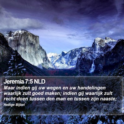 Jeremia 7:5 NLD Bible Verse Image