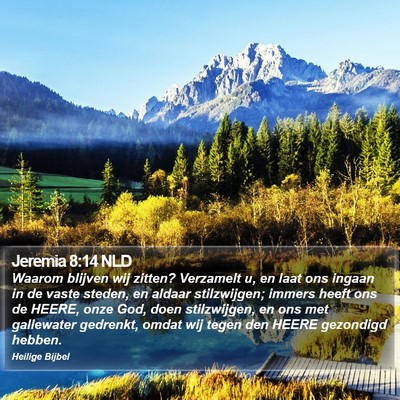 Jeremia 8:14 NLD Bible Verse Image