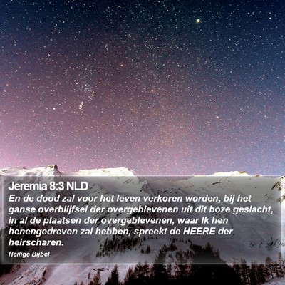 Jeremia 8:3 NLD Bible Verse Image