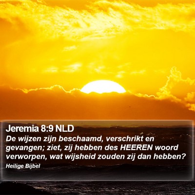 Jeremia 8:9 NLD Bible Verse Image