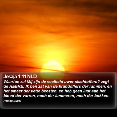Jesaja 1:11 NLD Bible Verse Image