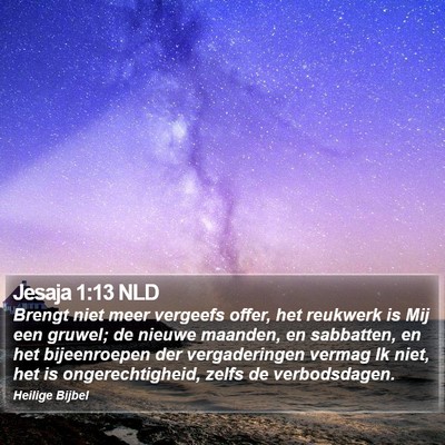Jesaja 1:13 NLD Bible Verse Image
